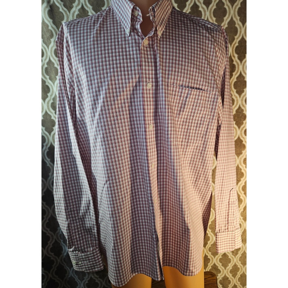 Eddie Bauer Plaid 100% Cotton Button Down Shirt XL Long Sleeve